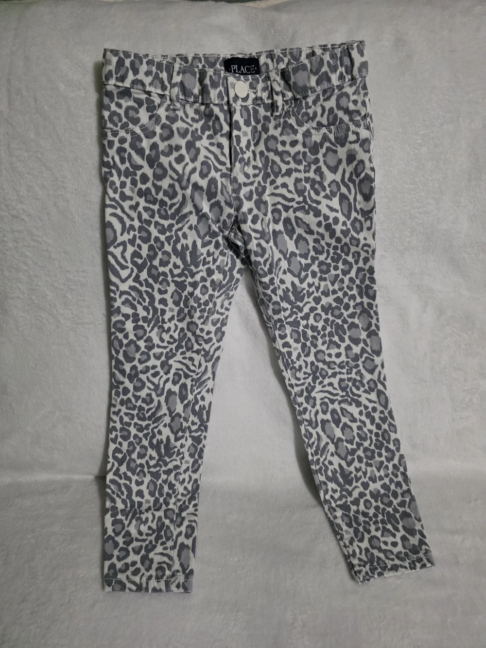 The Children's Place Gray Leopard Print Skinny Jeans